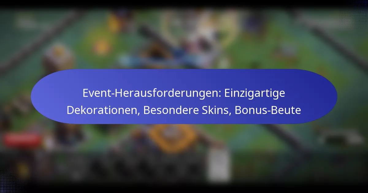 Read more about the article Event-Herausforderungen: Einzigartige Dekorationen, Besondere Skins, Bonus-Beute