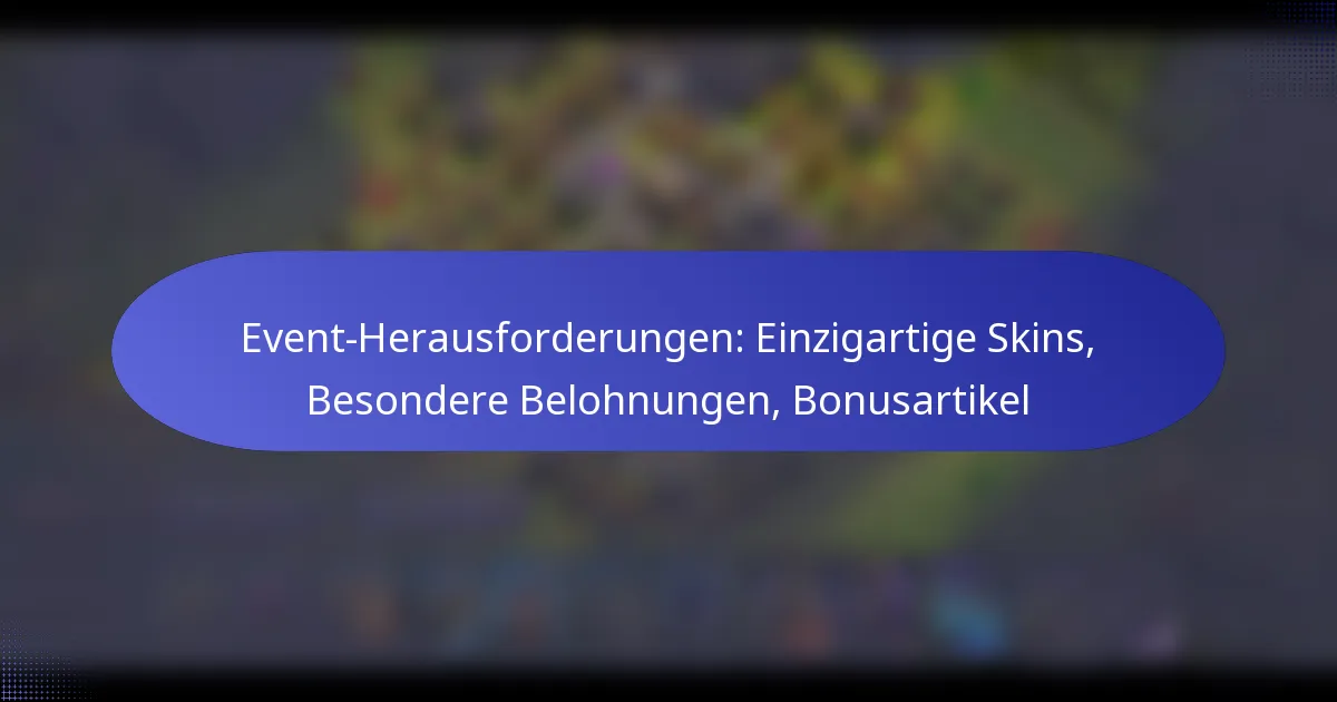 Read more about the article Event-Herausforderungen: Einzigartige Skins, Besondere Belohnungen, Bonusartikel