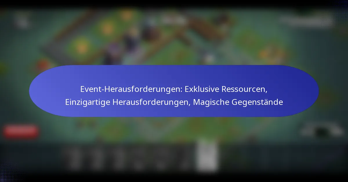 Read more about the article Event-Herausforderungen: Exklusive Ressourcen, Einzigartige Herausforderungen, Magische Gegenstände