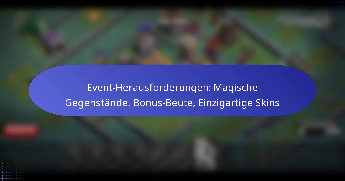 Read more about the article Event-Herausforderungen: Magische Gegenstände, Bonus-Beute, Einzigartige Skins