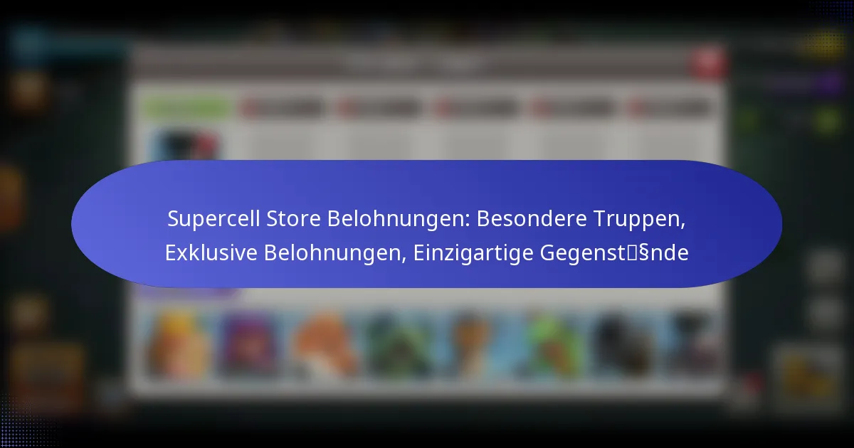 Read more about the article Supercell Store Belohnungen: Besondere Truppen, Exklusive Belohnungen, Einzigartige Gegenstände