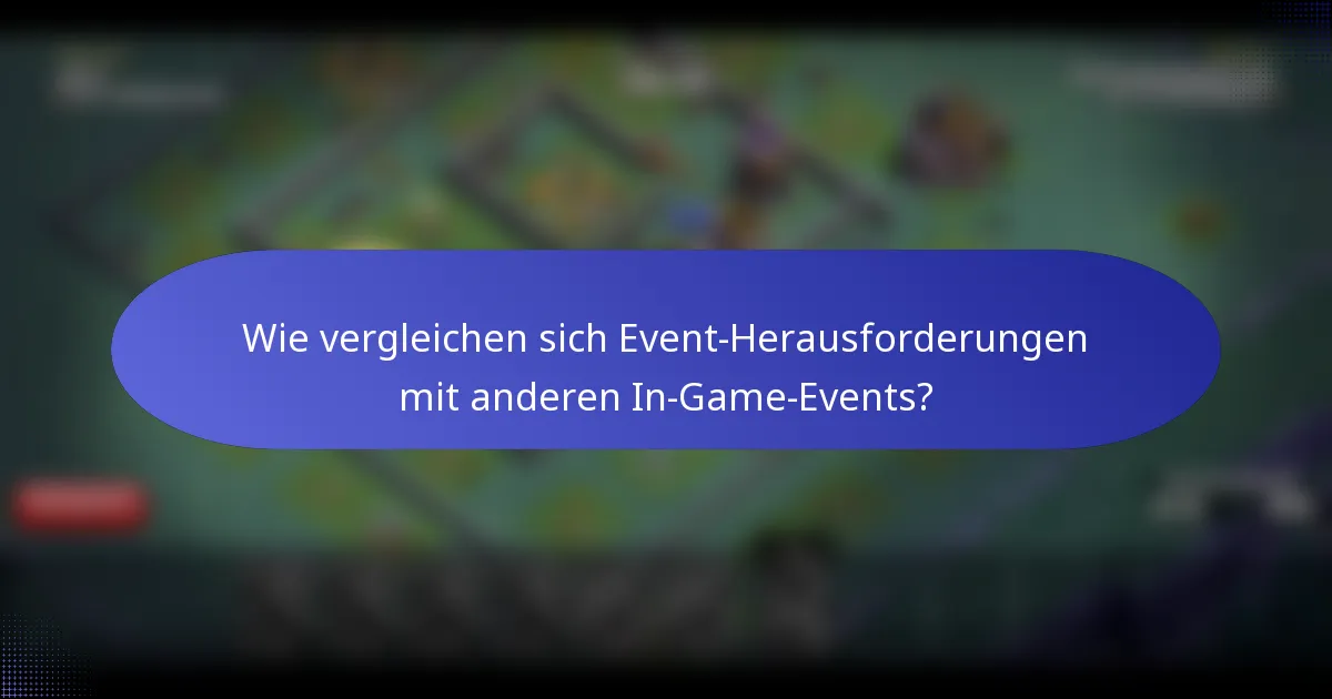 Wie vergleichen sich Event-Herausforderungen mit anderen In-Game-Events?